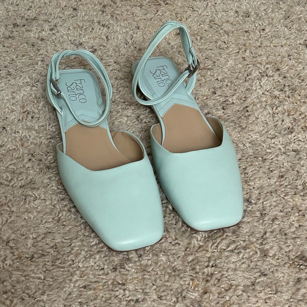 Franco Sarto Jolee Ankle Strap Squared Toe Mule